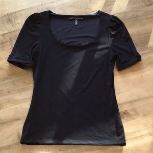 White House Black Market Scoop Neck Elbow-Sleeve